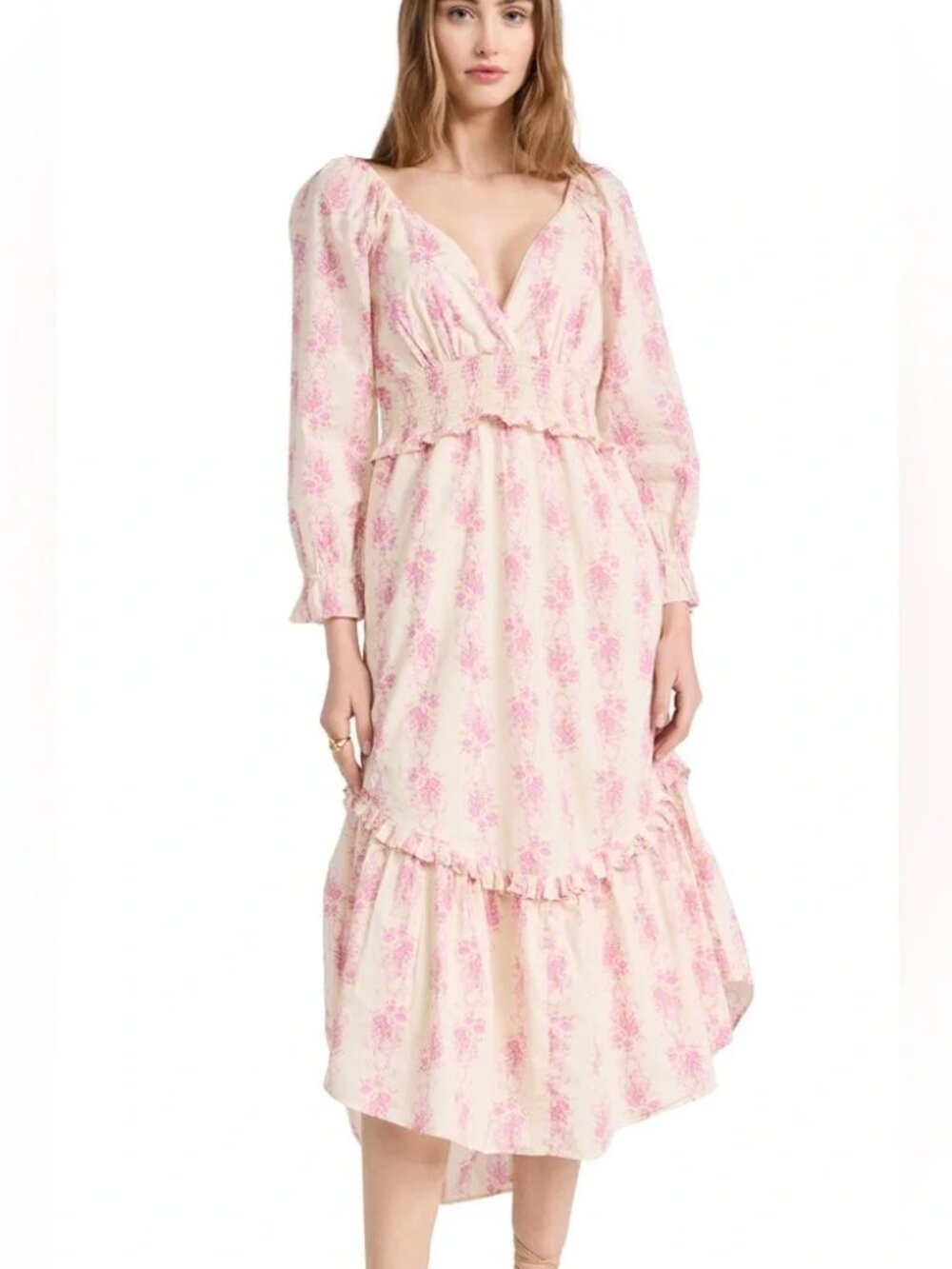 LOVESHACKFANCY Firefly Dress in French Lilac Ethereal maxi flowy dainty midi  S